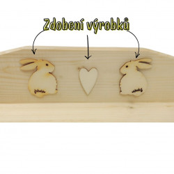 Zdobení výrobku dřevěnými výřezy